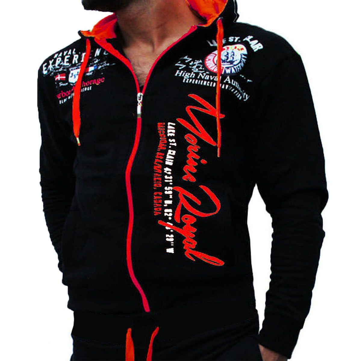 Herren Sweatjacke Mit Kapuze - Slim Fit Baumwolle Fleece